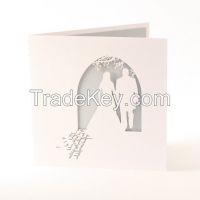 paper cut wedding card engagement card