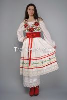 Linen clothing ensemble in ethnic style