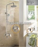 Stainless steel bathtub faucet with rainfall shower head