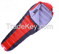 Down-filled cask sleeping bag