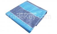 100 GSM BLUE/WHITE/BLUE PE TARPAULIN