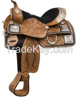 Alamo Basket/Oakleaf Tooled Youth Show Saddle