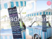 8 flavors new style  gelato vending cart