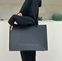 Newsense Custom Cloth Black Retail for Small Business Your Own logo Print Paper Gift Bag Branded Luxury Shopping Bags with Logos