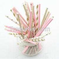 Factory Wholesale Drinking Straw, Paper Straws, Striped paper straws