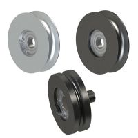 Idler pulley for round belt