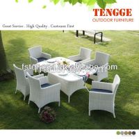 Popular rattan white wedding garden chairs set