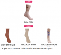 Women&#039;s socks- winter collection for women - set of 4 pairs