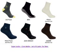 Men&#039;s socks- Core-Ankle-set of 6 pairs-Model 2