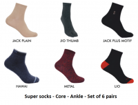 Men&#039;s socks- Core-Ankle-set of 6 pairs-Model 1