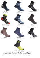 Men&#039;s socks- Fashion - Ankle-set of 10 pairs.