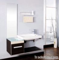 mirror, solid wood bath cabinet, granite