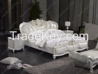 1.8*2.0 Geniune Leather Soft Bed European Style