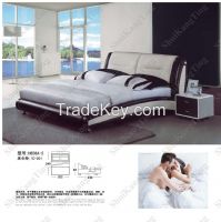 1.8*2.0 Geniune Leather Soft Bed Modern Style