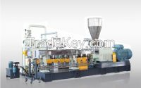 Recycled Plastic Bottle Flakes PET Granulating Machine with Twin Screw Extruder and Feeder