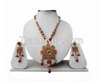 Traditional Pendant Set With Earrings