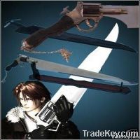 Fantasy Functional Gunblade Revolver Sword