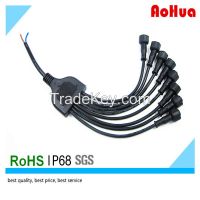 Splitter 1 to 8, IP68 customize waterproof cable Y connector