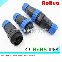 3 pole waterproof connector