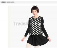 Fashion Polka Dot Dress woolen skirt