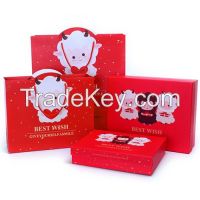 beautiful and cartoon printing gift paper box with gift bag for wholesale or custom make