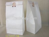 White Greaseproof Paper Bag Bread Packaging Cooked food 