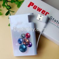 2014 mobile phone universal usb fashionalbe lighter design 2400mah power bank