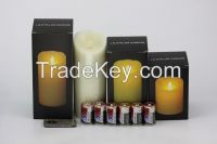 Led pillar candle,Wax flickering led pillar candles,Led Luminaire Candle 