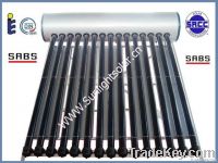High efficiency compact pressurized solar water heater with heat pipe