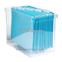 Clear Hanging Plastic File Box Acrylic
