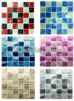 48X48mm glass mosaic Wave 