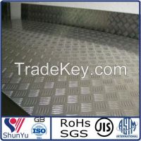 Hot Rolled Aluminium Embossed/Checkered Sheet with Bars pattern