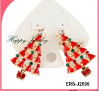 Newest Design Wholesale Prices!!  Red tree shape earrings