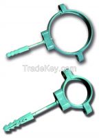 Plastic pipe clamp for sewer pipes xture