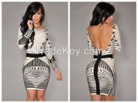 Long Sleeve Bandage Dress,Bandage Dress,long Bandage Dress,sexy Bandage Dress