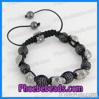 Shamballa Skull Bracelet