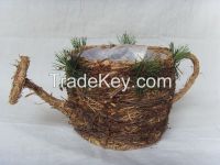 Rattan decoration receptacle