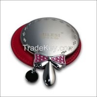 wholesale custom made round metal cosmetic pocket mirror