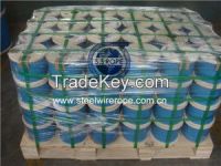 stainless steel wire rope, PVC or Nylon coated wire rope