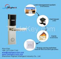 Stainless Steel RF card hotel door locks with management software