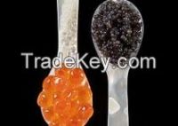 Salmon Roe (left) And Sturgeon Caviar (right) 