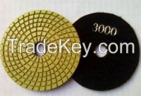 Turbo wet polishing pads