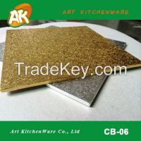 Silver/Golden Foil Laminated Covered Edges Masonite Cake Board