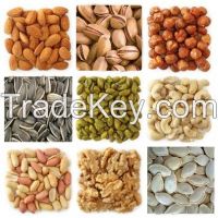 Organic Sunflower/pumkin Kernels,Pistachio nuts ,Pinenuts,Peacan,Melon Peanuts,Hazelnuts,Chestnuts,Cashew nuts,Betel Nuts and ALMONDS suppliers.