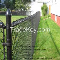 Extruded vinyl chain link fence