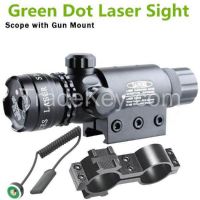 Tactical green beam laser sight with rail mount