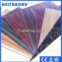 wooden finished teak/walnut aluminum composite panel 