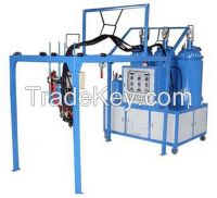Double color Double density PU casting shoes-making machine
