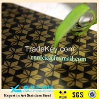 1219*2438mm SUS304 0.6mm color stainless steel sheet with hairline finish for Elevator decoration Made in China