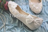 Wedding Shoes, Lace Bridal Shoes, Flat